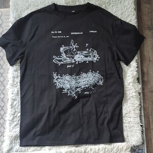 SHEIN Snowmobile Blueprint Tee